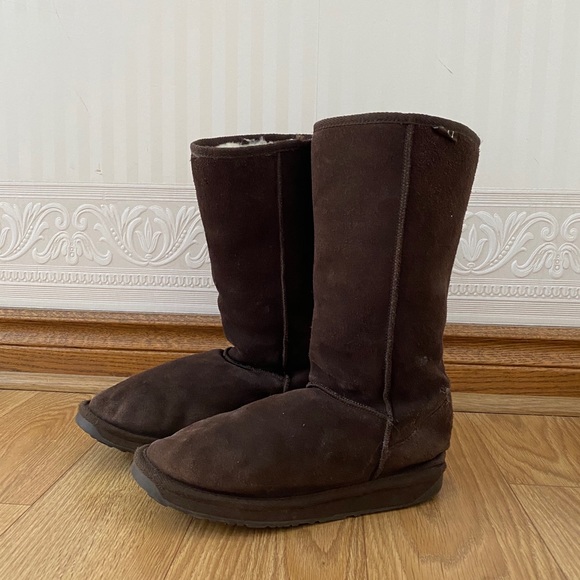 EMU Tall Chocolate Brown Cozy Winter Boots - Picture 3 of 8